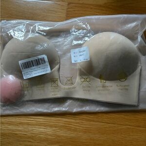 Backless deep plunge bra